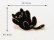 画像3: ピンバッチ★ねこあつめっぽい黒猫 (3)
