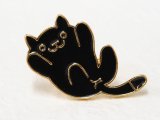 ピンバッチ★ねこあつめっぽい黒猫