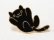 画像1: ピンバッチ★ねこあつめっぽい黒猫 (1)