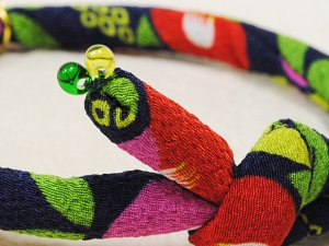 画像5: ちりめん首輪★とんぼ玉