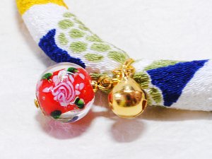 画像3: ちりめん首輪★とんぼ玉