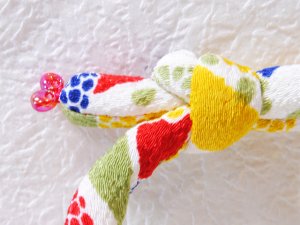 画像4: ちりめん首輪★とんぼ玉