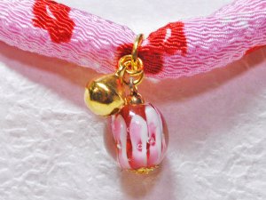 画像3: ちりめん首輪★とんぼ玉