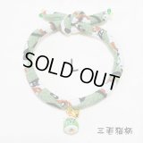 ちりめん首輪★三毛猫柄★招き猫