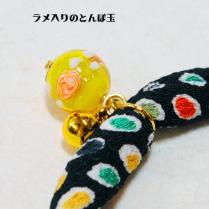 画像5: ちりめん首輪★とんぼ玉