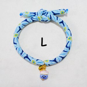 画像1: ちりめん首輪★招き猫