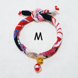 ちりめん首輪★とんぼ玉