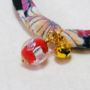 画像5: ちりめん首輪★とんぼ玉
