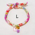 ちりめん首輪★蝶と小花