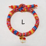 画像: ちりめん首輪★魚とビーズ