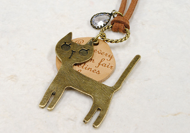 画像1: 猫のネックレス